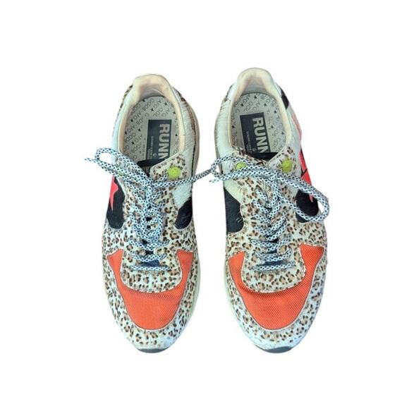 Golden Goose Running Sole Zoo Puzzle Calf Hair Pink Star Size 10 US 40 EU - Picture 7 of 16